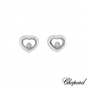 Chopard White Gold Happy Diamonds Earrings